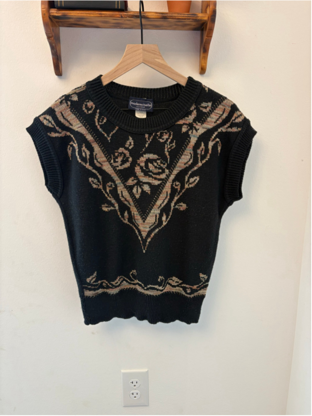 Mademoiselle Vintage Knitwear Sweater Medium Cottagecore Grannycore